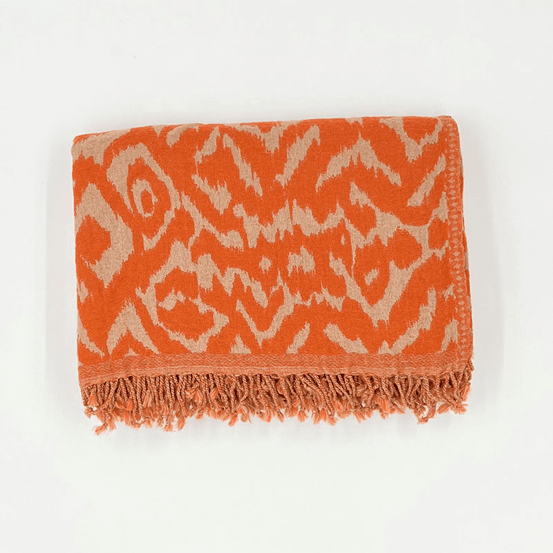 Ikat Throw, 140 x 210cm, Amber