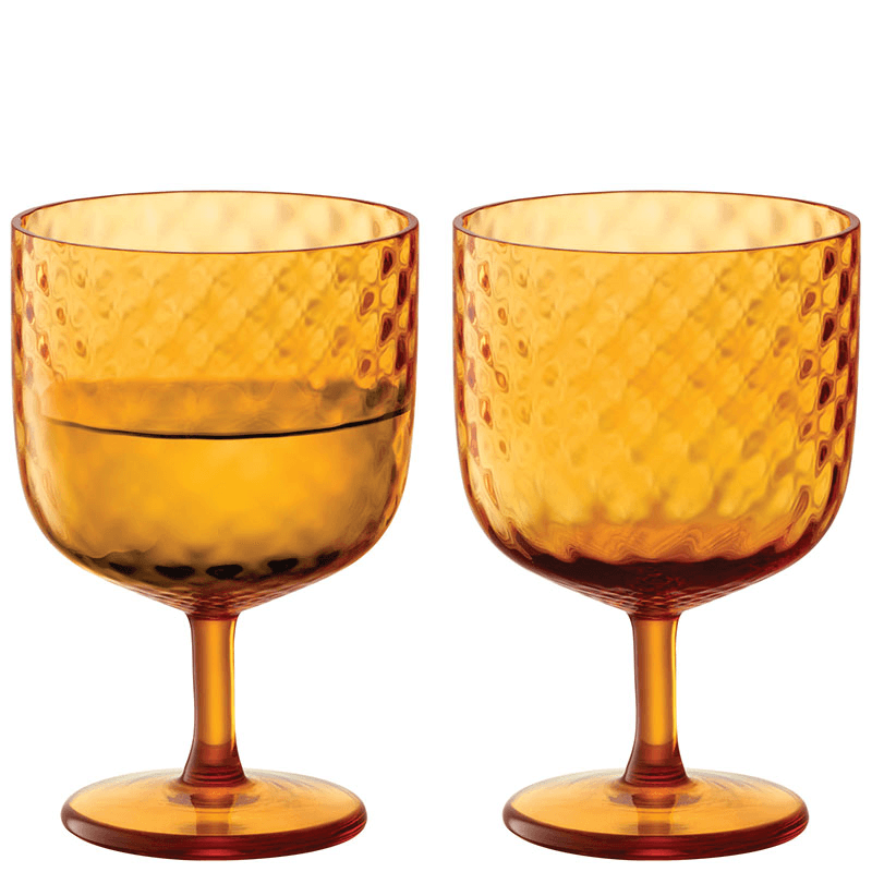 Dapple Wine Glasses Set of 2, 325ml, Sun Amber