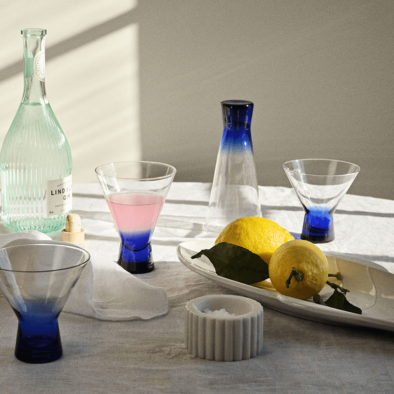 Konus Set of 2 Cocktail Glasses, 200ml, Intense Blue