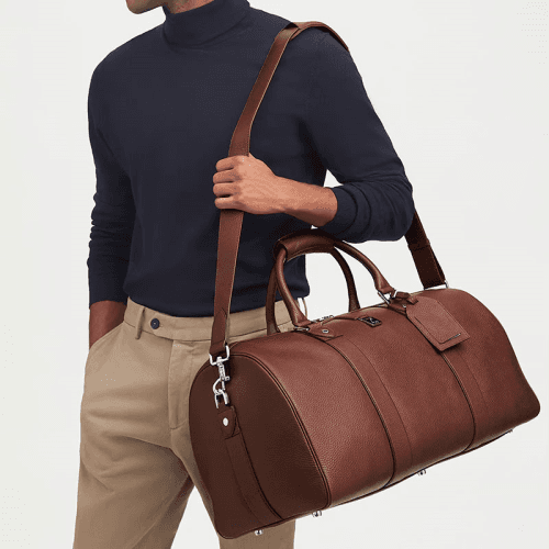 Image showing the Boston Travel Bag, Tobacco Pebble product.