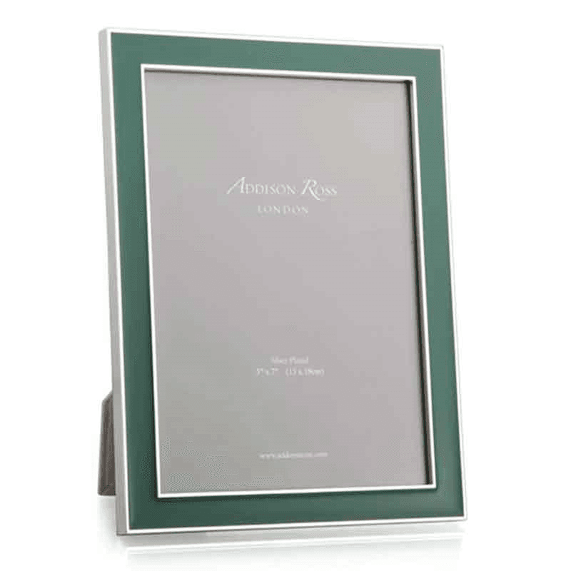 Enamel Photo Frame, 5 x 7", Fern