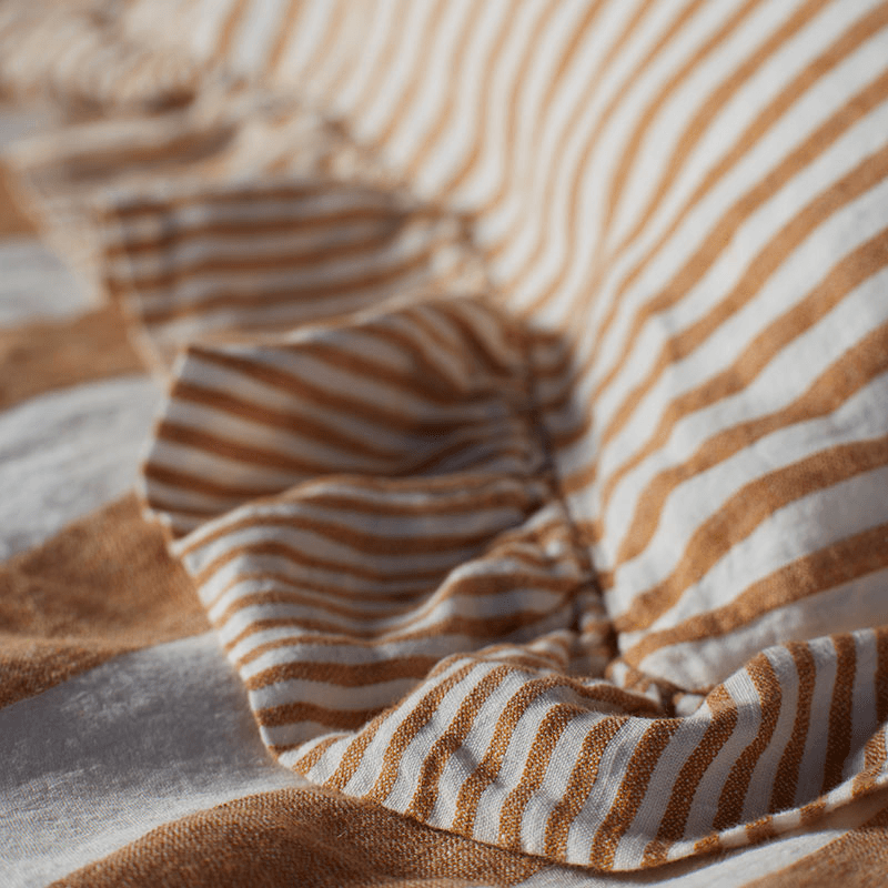 Cora Mid Stripe Cushion Cover, Amber