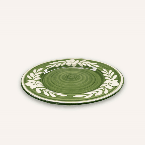 Image showing the Dark Flor Side Plate, D21cm, Fern Green product.
