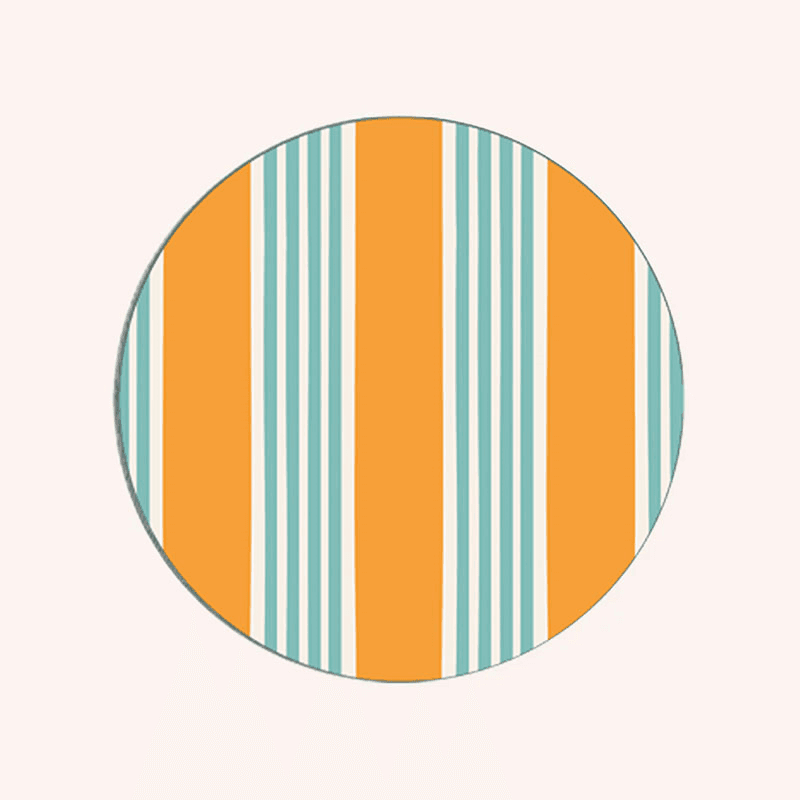 Amalfi Stripes Set of 6 Coasters, D10cm, Multi