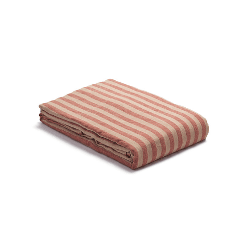 Image showing the Pembroke Stripe Duvet Cover, Super King, Sandstone Red product.