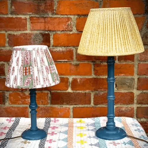 Image showing the Short Truncus Lacquered Hand Carved Lamp Base, Stiffkey Blue, 25cm product.