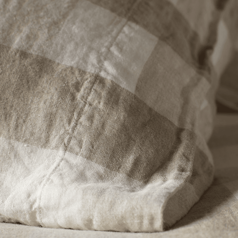 Gracie Gingham Pillowcase, Natural