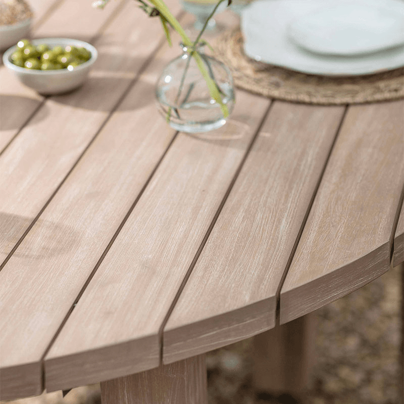 Porthallow Round Dining Table, D160cm, Natural