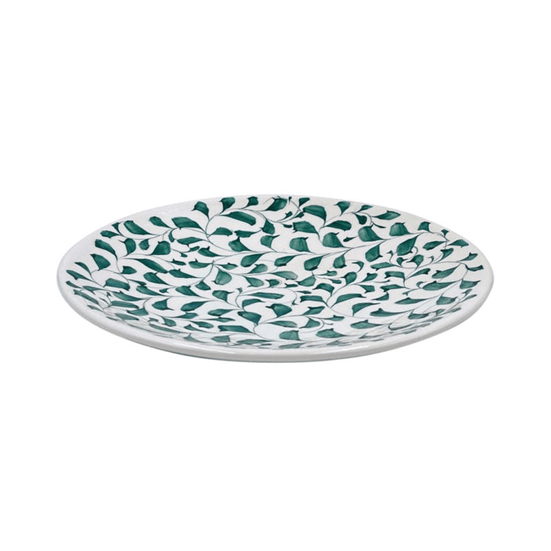 Scroll Dinner Plate, D26cm, Green