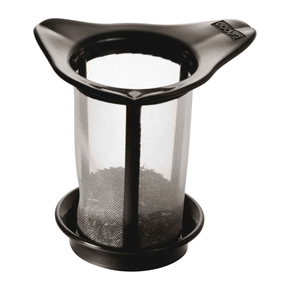 Yo-Yo Mug and tea strainer, 35cl, Black