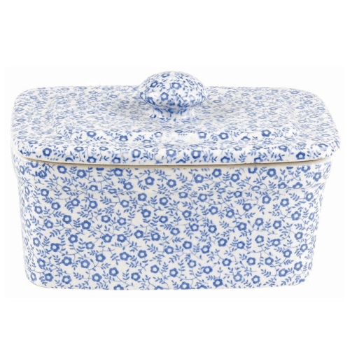 Image showing the Felicity Butter Dish, L16.5 x W11 x H10cm, Pale Blue product.