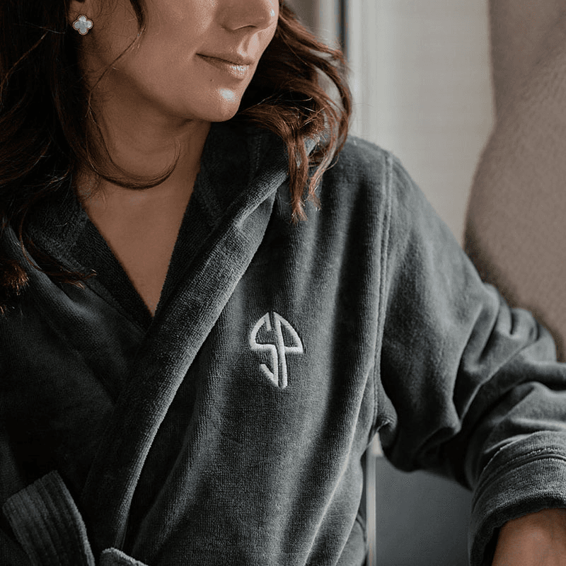 Sati Bath Robe, Small, Grey