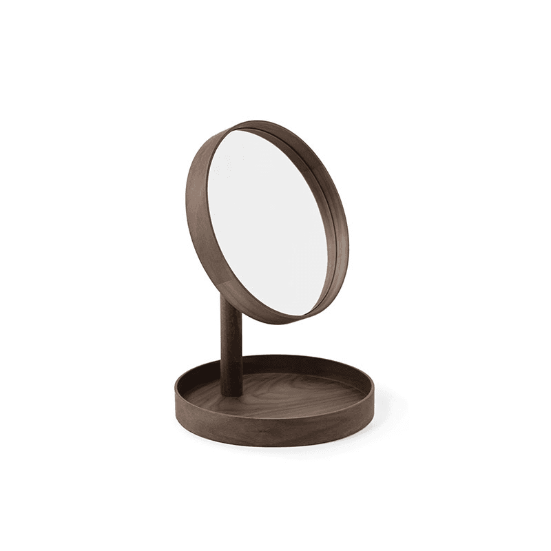 Look Magnify Mirror, H37 x D25cm, Walnut