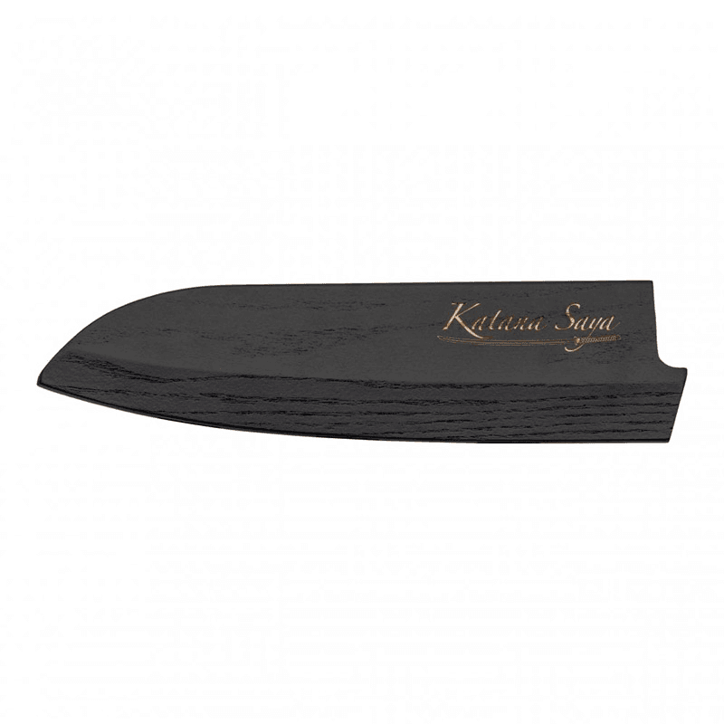 Katana Saya Pakkawood Santoku Knife, 18cm Damascus Blade