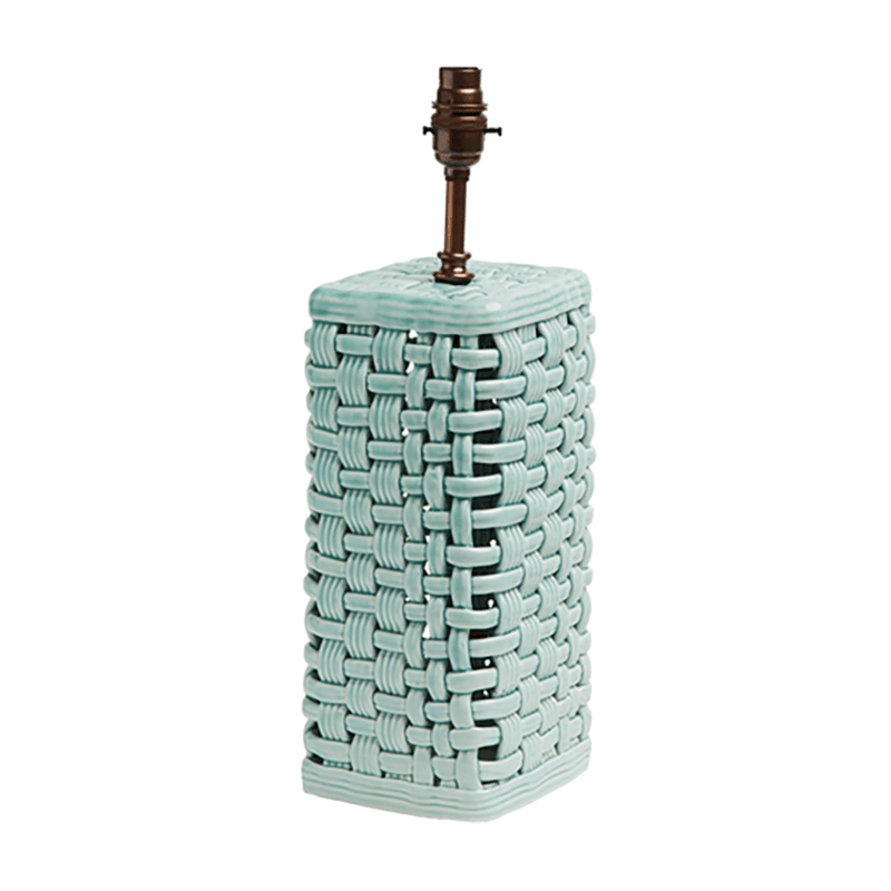 Woven Ceramic Lamp Base, Blue