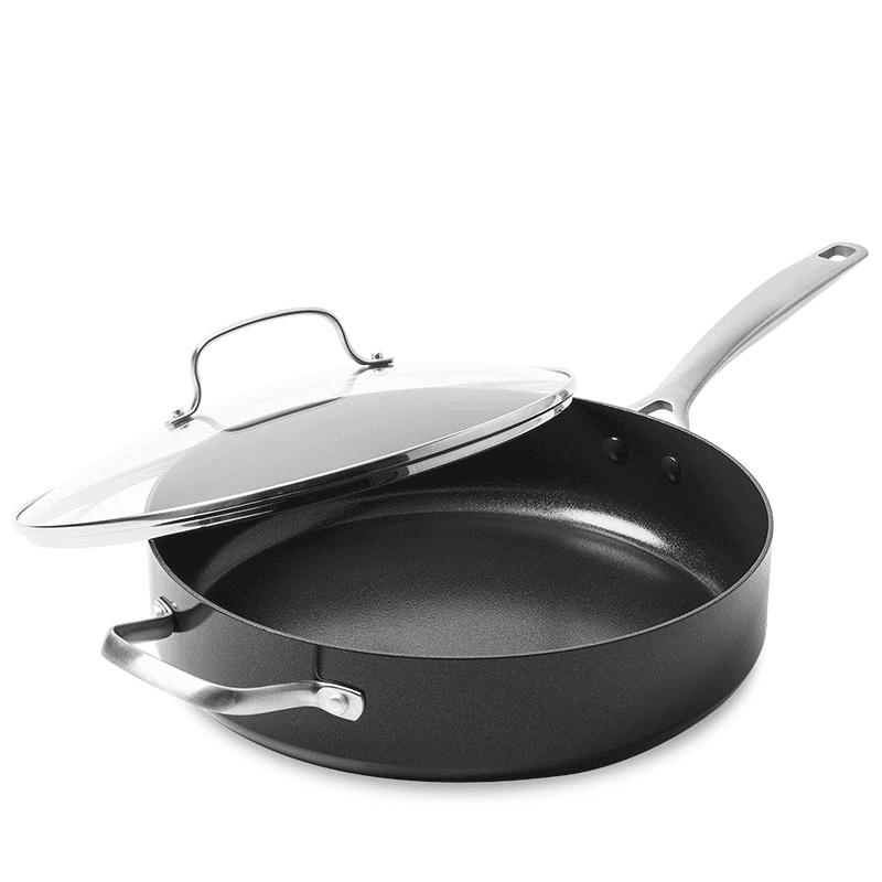 Copenhagen Non-Stick Skillet with Lid, 24, Black