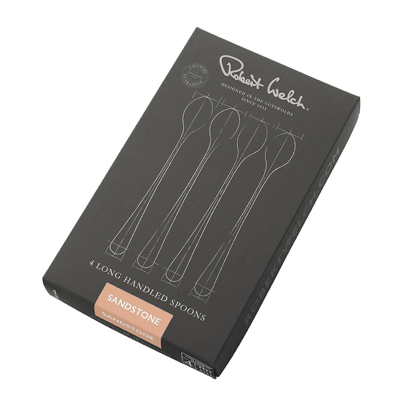 Sandstone Set of 4 Long Handled Spoons, L20cm, Stainless Steel