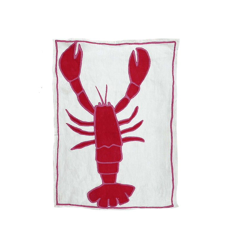 Lobster Tea Towel, Red