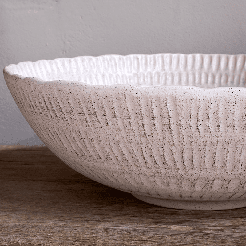 Kayanna Ceramic Decorative Bowl, White