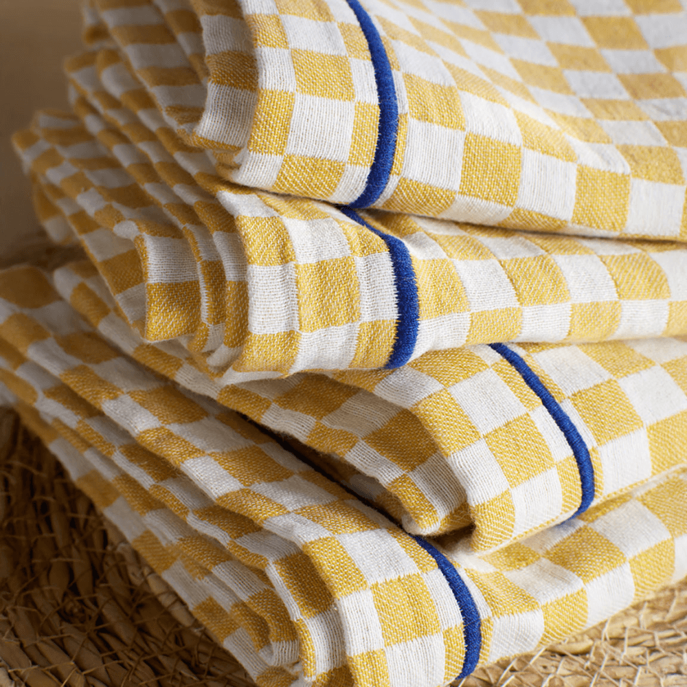 Glassette Cecilia Set of 4 Napkins, Yellow