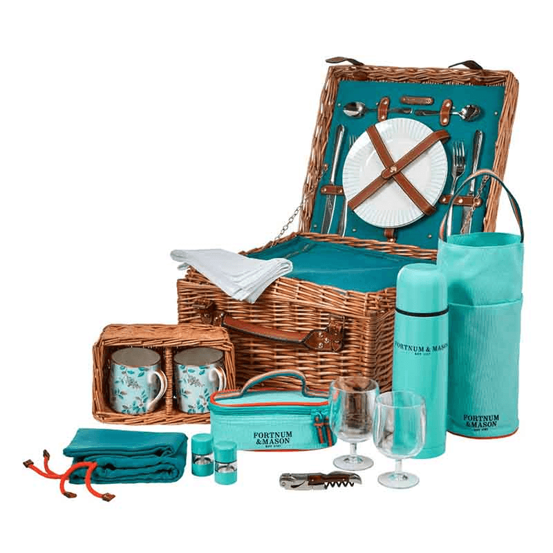 Fortnum's Camellia Picnic Hamper for Two, Eau De Nil