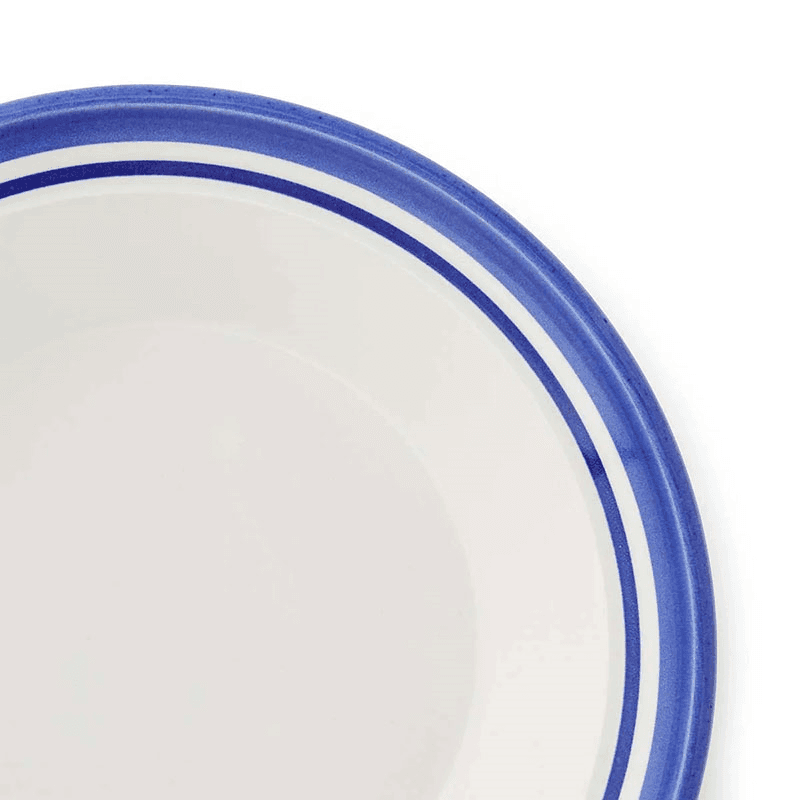 Potter's Stripe Set of 4 Soup Plates, Blue