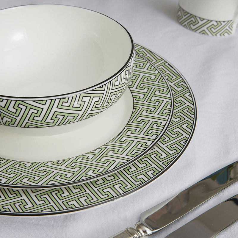 Maze Breakfast Bowl, D15cm, Apple Green