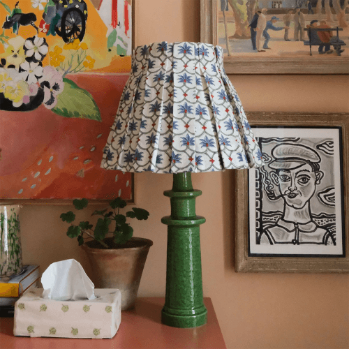 Image showing the Grove Linen Structured Box Pleat Lampshade product.