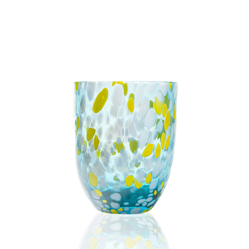 Big Confetti Set of 6 Tumblers, 200ml, Aqua & Lemon