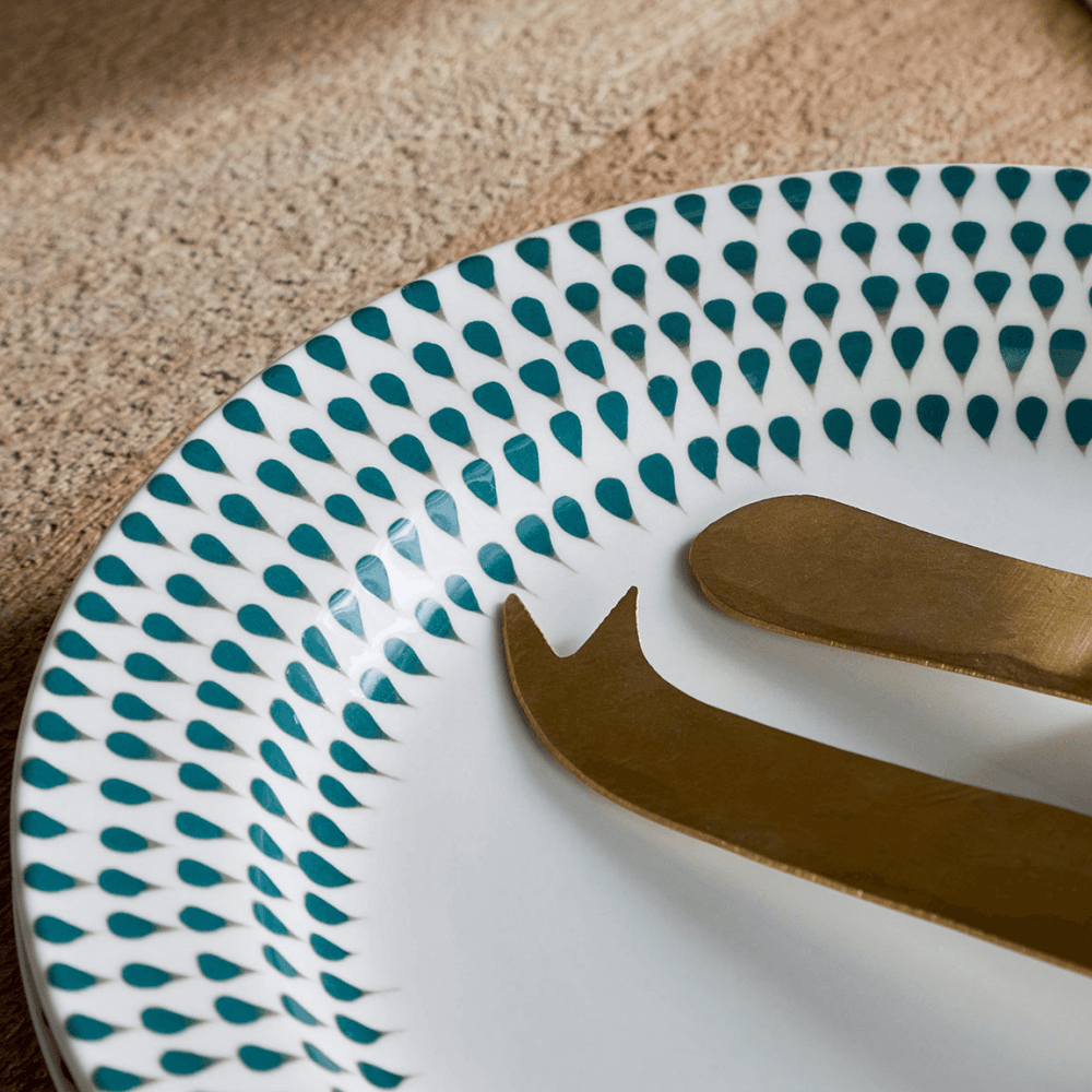 Juniper Drop 12 Piece Dinnerware Set, Green