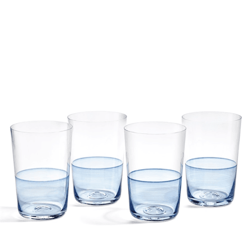 Image showing the 1815 Glass Set of 4 Highballs, 500ml, Blue product.