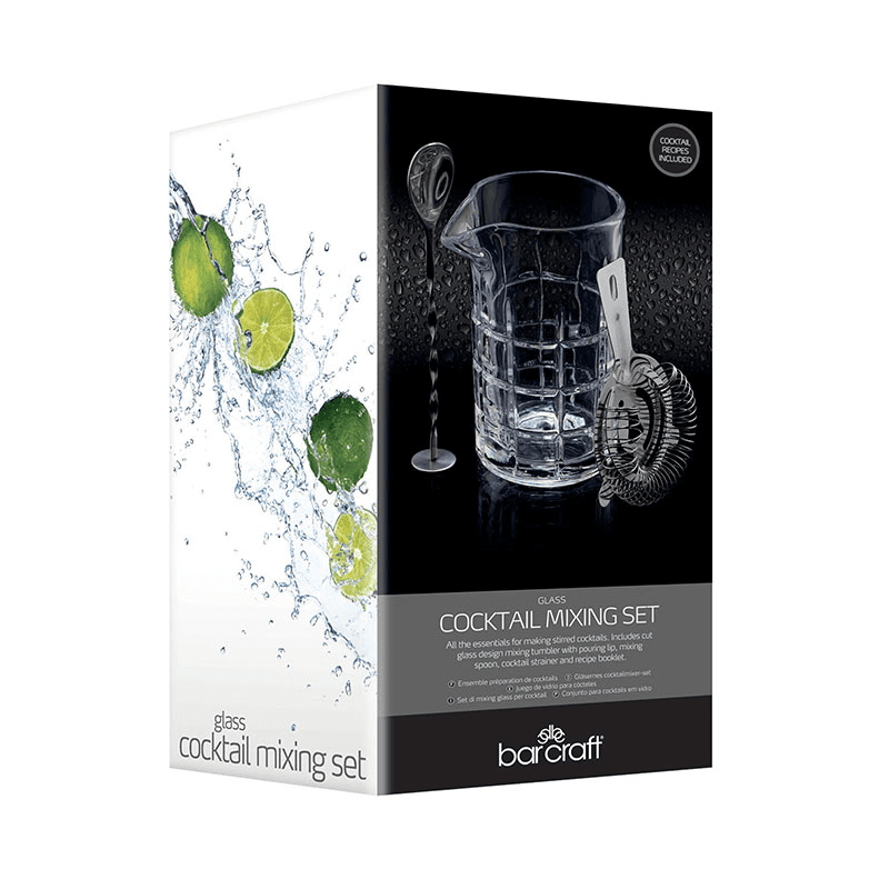 BarCraft Cocktail mixing set, 0.5 litre, Glass