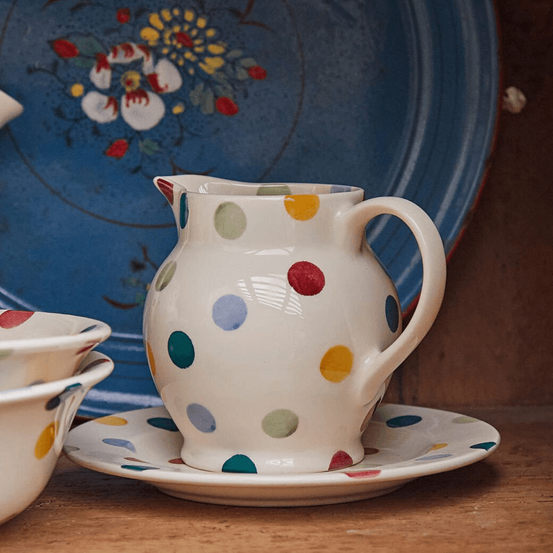 Polka Dot Jug, 315ml, Cream