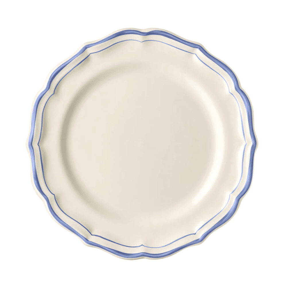 Filet Set of 4 Canape Plates, Bleu