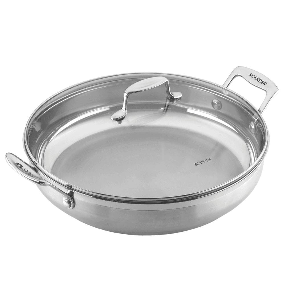 Impact Chef pan with glass lid, 32cm, stainless steel