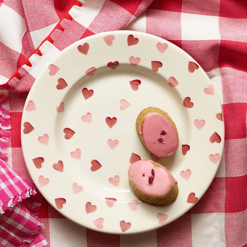 Pink Hearts Plate