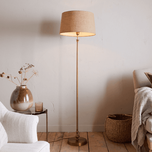 Image showing the Ehadi Floor Lamp, Antique Brass product.