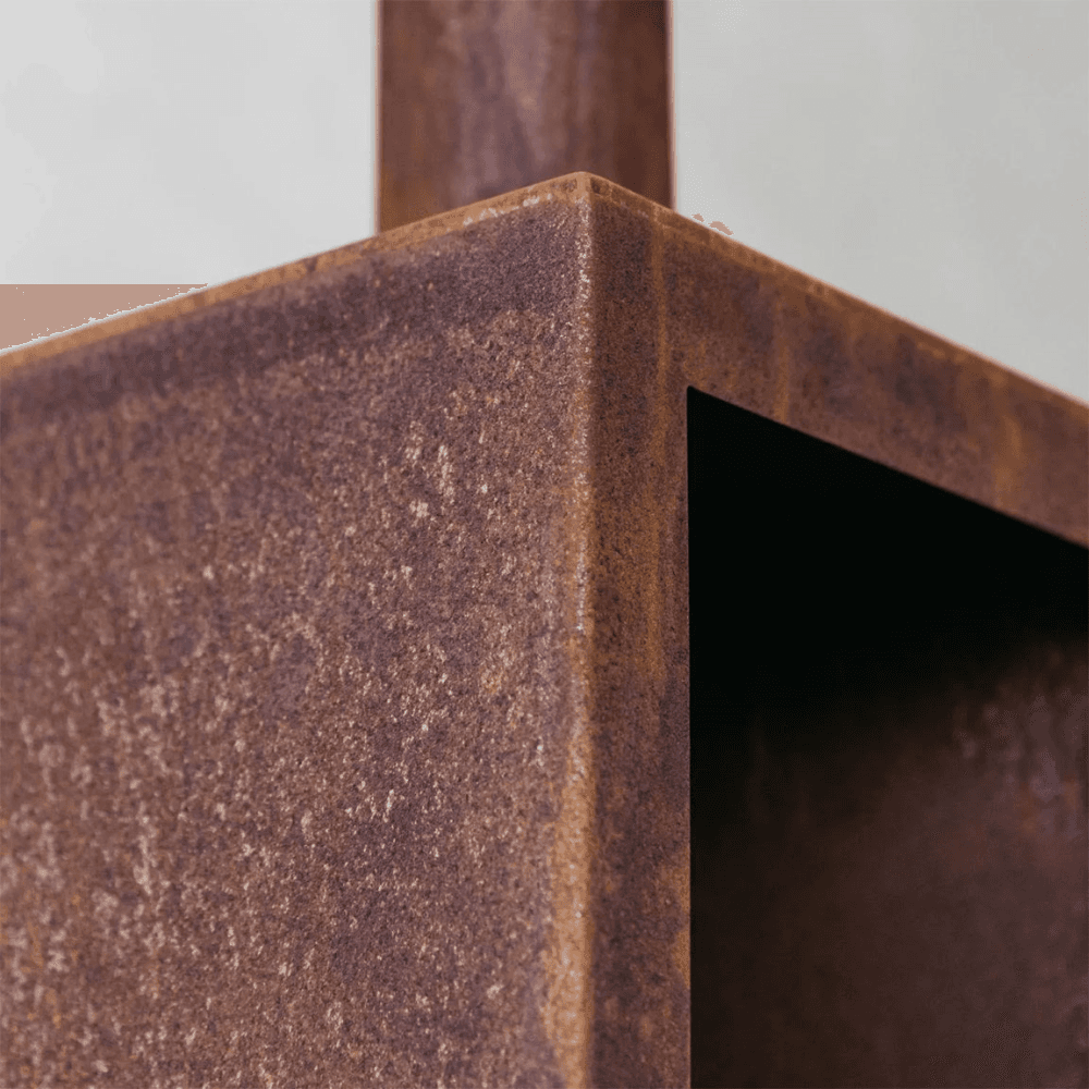 Oxidised Rust Log Burner, Brown