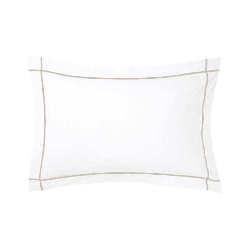 Image showing the Athena - 500 Thread Count Cotton Percale Standard Pillowcase, 50 x 75cm, Pierre product.
