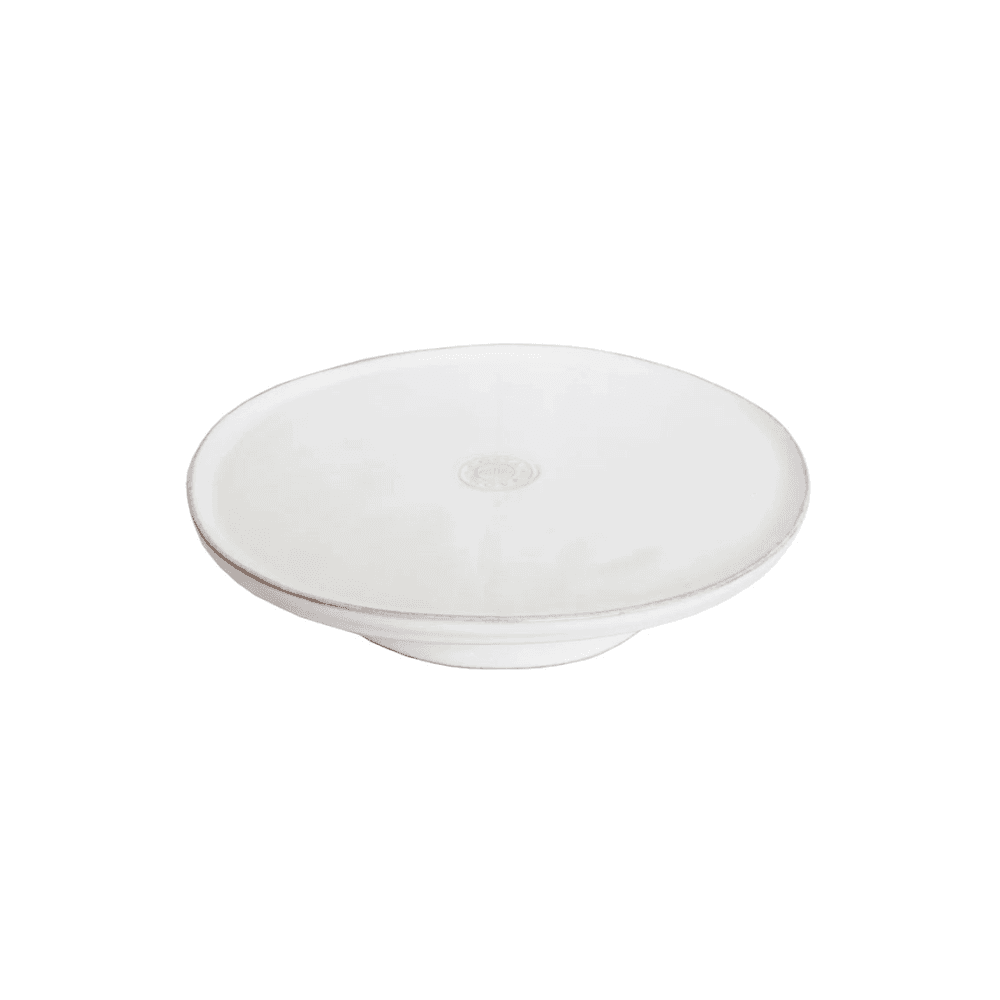 Nova Footed Cake Plate, White