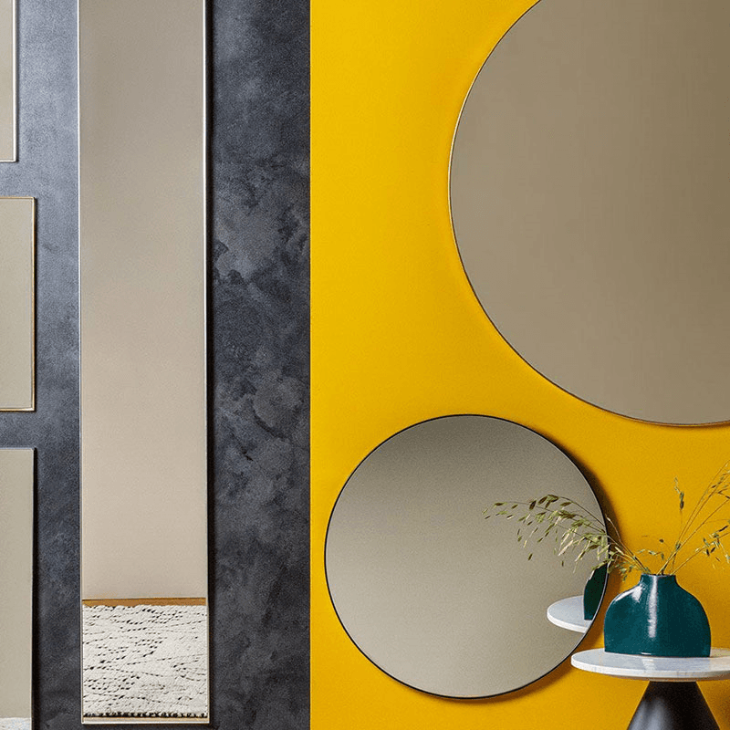 Fine Edge Edge Round Mirror, D35cm, Gold