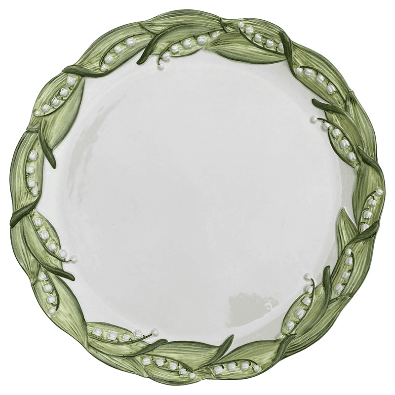 Lily Of The Valley Charger Plate, D32cm, Green