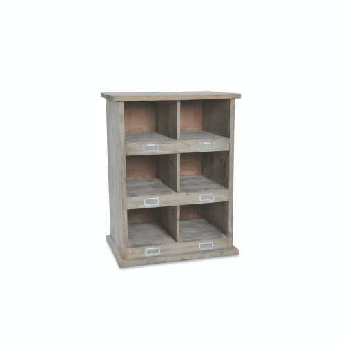 Image showing the Chedworth 6 Shoe Rack, 66 x 50 x 35cm, Natural product.