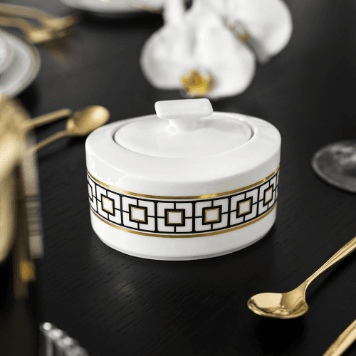 Image showing the MetroChic Sugar Pot, Gold/Multi product.