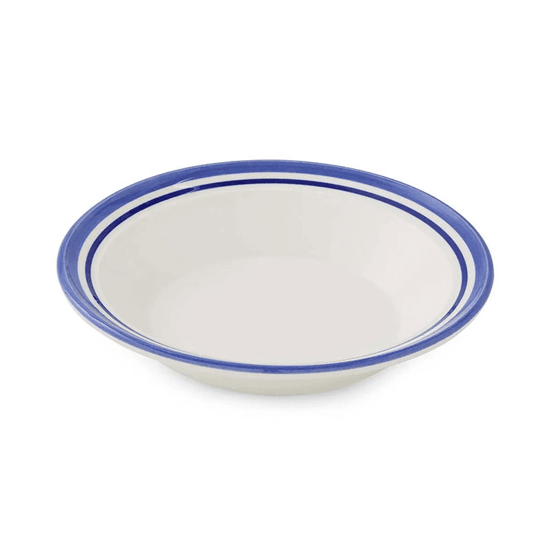 Potter's Stripe Set of 4 Soup Plates, Blue