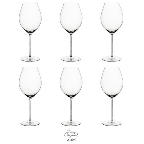 Image showing the Siena Set of 6 Crystal Red  Wine Glasses, 720ml, Clear product.