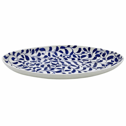 Image showing the Scroll Platter, W25 x L40cm, Navy product.
