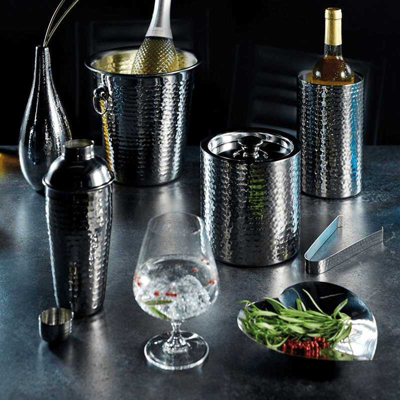 Luxury Cocktail Shaker, 700ml, Hammered Metal