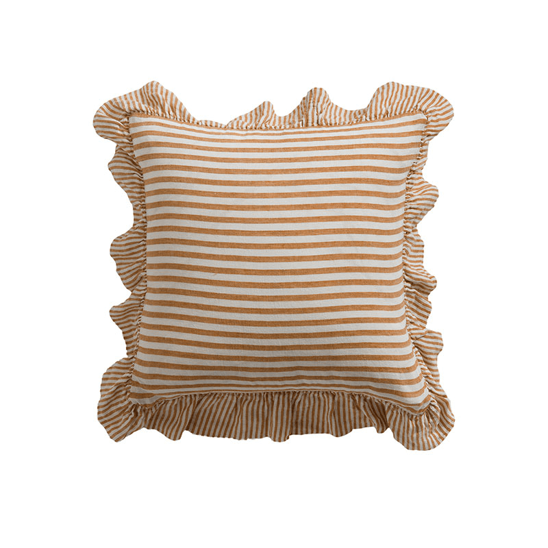 Cora Mid Stripe Cushion Cover, Amber