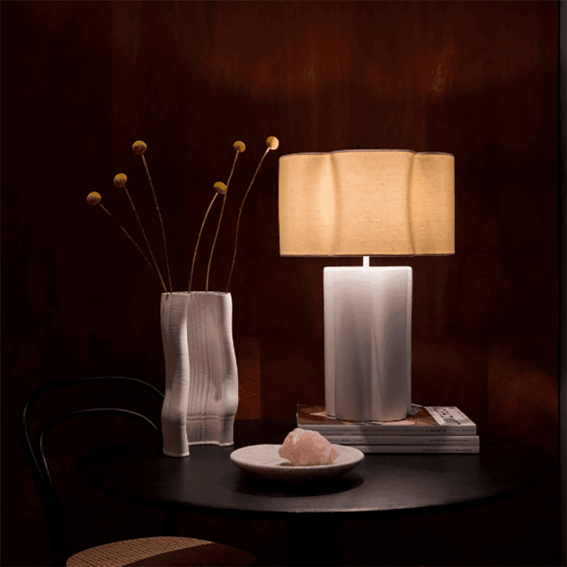 Flower Table Lamp, H54cm, Opal